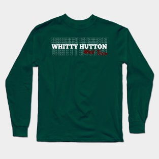 Whitty Hutton Repeated Stacked Text Long Sleeve T-Shirt